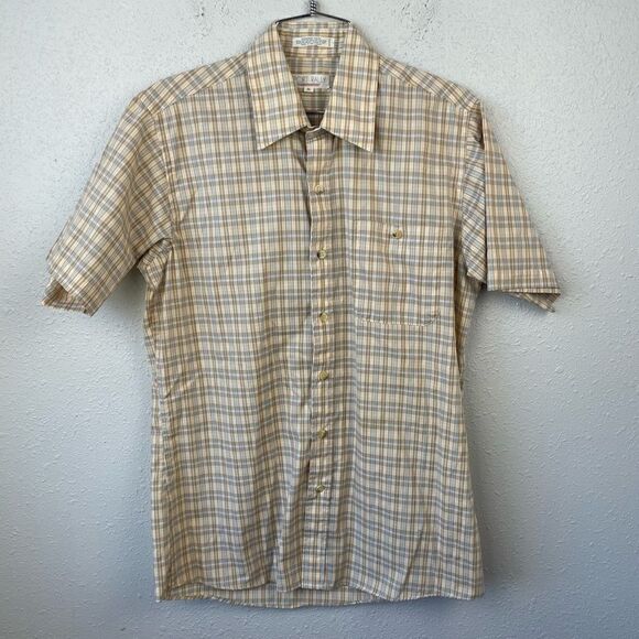 Vintage Sport Rally Short Sleeve Button Down Shirt Size M EUC - Picture 1 of 4